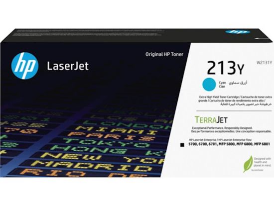 Slika TONER HP 213Y CYAN ZA LJ ENTERPRISE SFP 5700, 6700, MFP 5800, 6800 ZA 12.000 STRANI