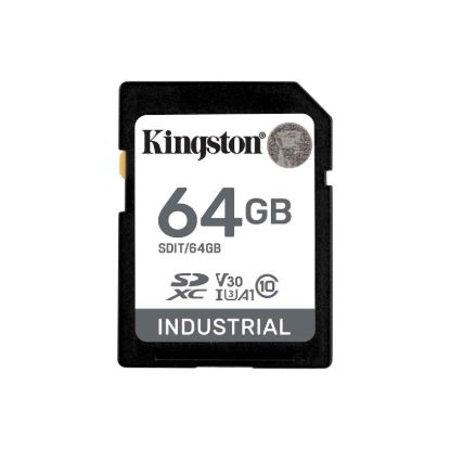 Slika SDXC Kingston 64GB Industrial, do 100MB/s, Class 10, UHS-I, U3, V30, A1