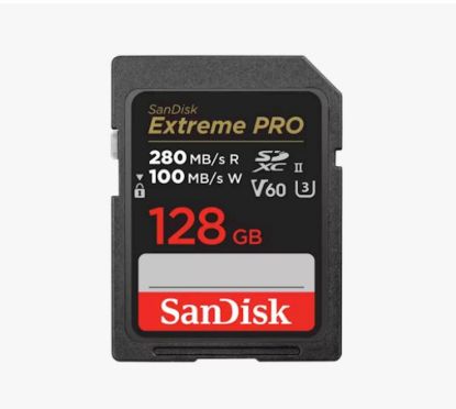 Slika SDXC SANDISK 128GB EXTREME PRO, UHS-II, 280/100MB/s, V60, U3, C10