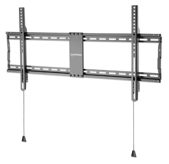 Slika Stenski fiksni TV nosilec 43''-100'' MANHATTAN, 70kg, črne barve, ultra tanek