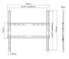Slika Stenski fiksni TV nosilec 32''-70'' MANHATTAN, 40kg, črne barve, ultra tanek