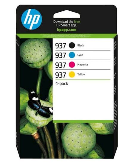 Slika KOMPLET ČRNIL HP 937 ČRNA, CYAN, MAGENTA, RUMENA ZA OfficeJet 9720/9730/9110b/9120b/9130b