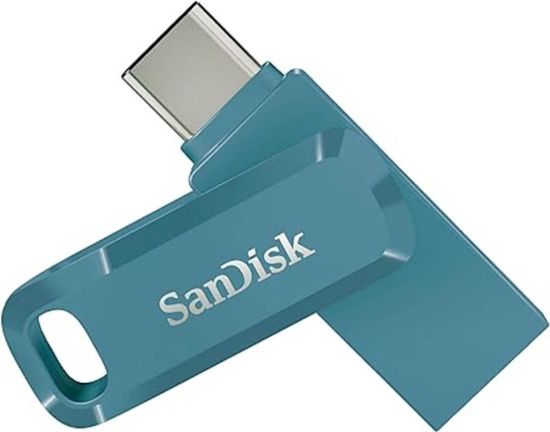 Slika USB C & USB disk SanDisk 64GB Ultra Dual GO, 3.1, 150 MB/s, modra