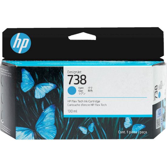 Slika ČRNILO HP CYAN 738 ZA DesignJet T850 / T950  130ml