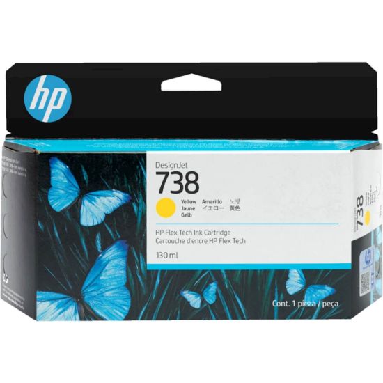 Slika ČRNILO HP RUMENA 738 ZA DesignJet T850 / T950  130ml