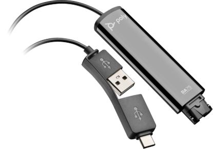 Slika Poly DA75 USB na QD Adapter - združljiv s katerimi koli slušalkami Poly s Quick Disconnect