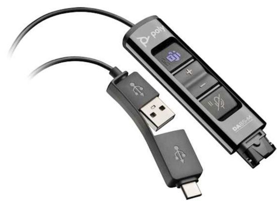 Slika Poly DA85-M USB na QD Adapter - združljiv s katerimi koli slušalkami Poly s Quick Disconnect