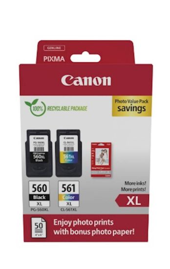 Slika KOMPLET CANON PG-560XL/CL-561XL IN FOTO PAPIR GP-501 ZA TS5350/TS5351/TS5352