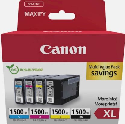 Slika KOMPLET CANON PGI-1500XL MULTI CYAN, MAGENTA, RUMENA, ČRNA MAXIFY MB2050/MB2350/MB2150/MB2750/MB2155