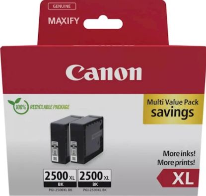 Slika KOMPLET CANON PGI-2500XL DVOJNO PAKIRANJE ČRNE BARVE