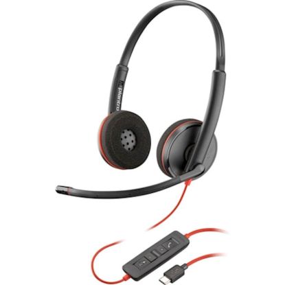 Slika Stereo naglavne slušalke Poly Blackwire C3220 USB-C + nosilna torbica