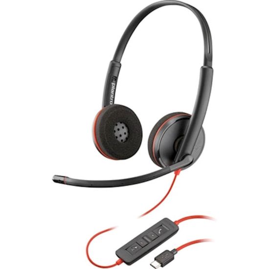 Slika Stereo naglavne slušalke Poly Blackwire C3220 USB-C + nosilna torbica