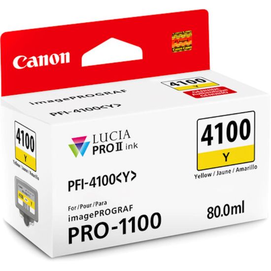 Slika ČRNILO CANON PFI-4100 RUMENA ZA IMAGEPROGRAF PRO-1100, 80 ml