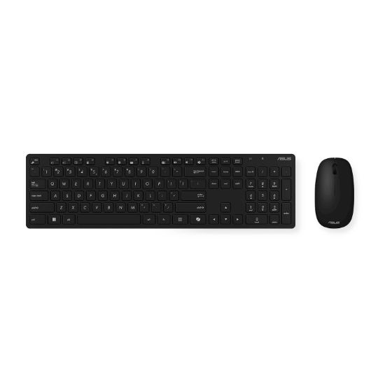 Slika Tipkovnica z miško ASUS W5000 Wireless Keyboard and Mouse Set, brežični komplet, črn s Copilot tipko