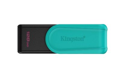 Slika USB disk Kingston 128GB DT Exodia S, 3.2 Gen1, črn/turkizen, z vrtljivim pokrovčkom