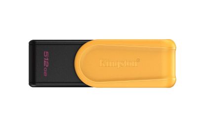 Slika USB disk Kingston 512GB DT Exodia S, 3.2 Gen1, črn/rumen, z vrtljivim pokrovčkom