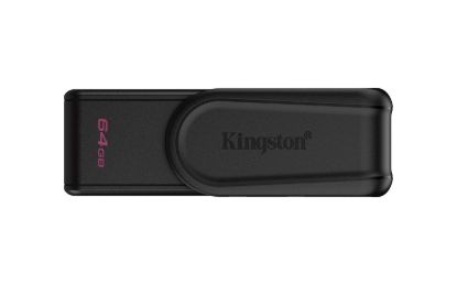 Slika USB disk Kingston 64GB DT Exodia S, 3.2 Gen1, črn, z vrtljivim pokrovčkom