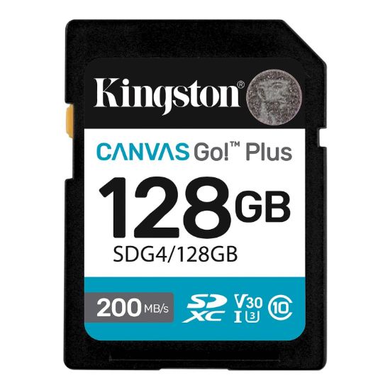 Slika SDXC KINGSTON 128GB Canvas GO Plus, 200MB/s,  C10, UHS-I, U3, V30